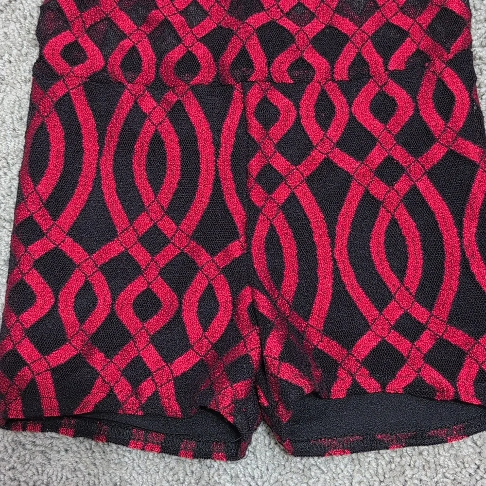 Kelle Dance Leotard Costume Red‎ Black High Neck Youth Size Medium